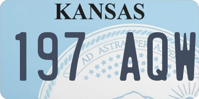 KS license plate 197AQW