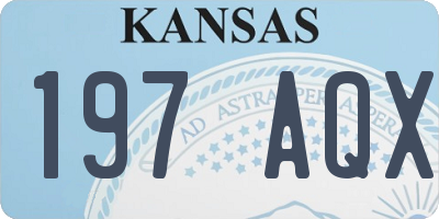 KS license plate 197AQX