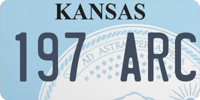 KS license plate 197ARC
