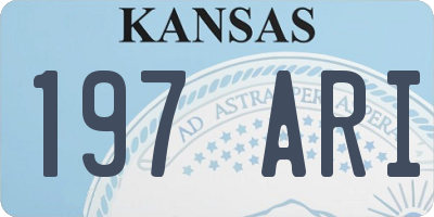 KS license plate 197ARI