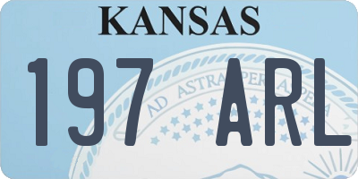 KS license plate 197ARL
