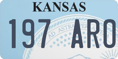 KS license plate 197ARO