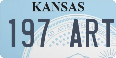 KS license plate 197ART