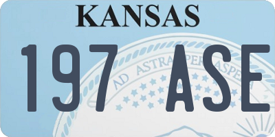 KS license plate 197ASE