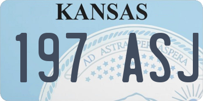 KS license plate 197ASJ