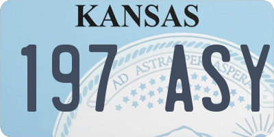 KS license plate 197ASY