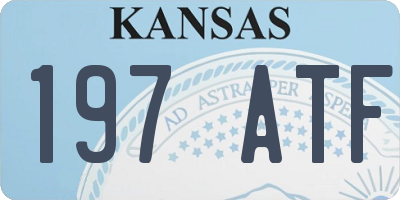 KS license plate 197ATF