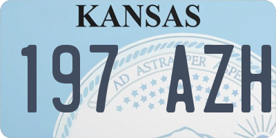 KS license plate 197AZH