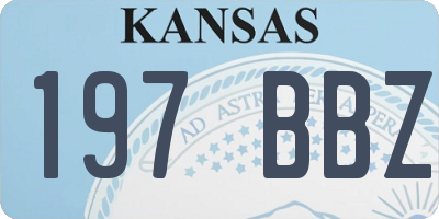 KS license plate 197BBZ
