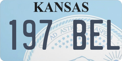 KS license plate 197BEL