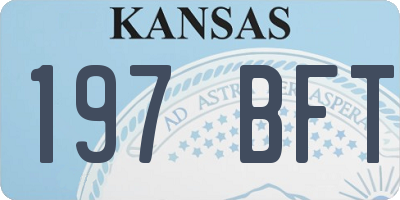 KS license plate 197BFT
