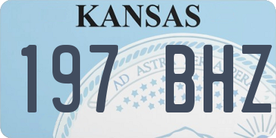 KS license plate 197BHZ