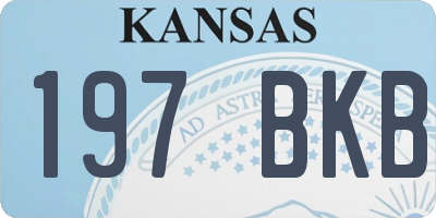 KS license plate 197BKB