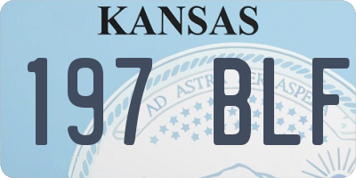KS license plate 197BLF