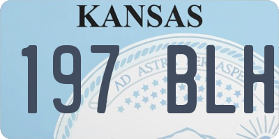 KS license plate 197BLH