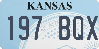 KS license plate 197BQX