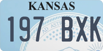 KS license plate 197BXK