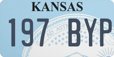 KS license plate 197BYP