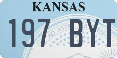 KS license plate 197BYT