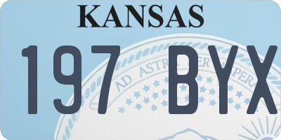 KS license plate 197BYX
