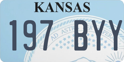 KS license plate 197BYY