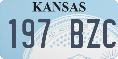 KS license plate 197BZC