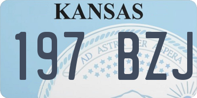 KS license plate 197BZJ