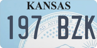 KS license plate 197BZK