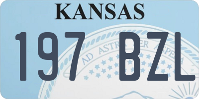 KS license plate 197BZL