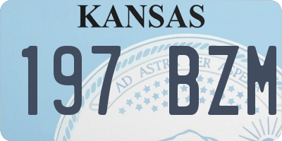 KS license plate 197BZM