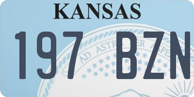 KS license plate 197BZN