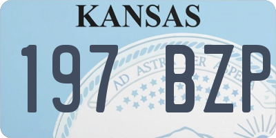 KS license plate 197BZP