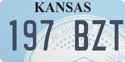 KS license plate 197BZT