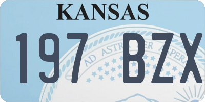 KS license plate 197BZX