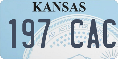 KS license plate 197CAC