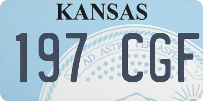 KS license plate 197CGF
