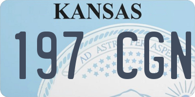 KS license plate 197CGN