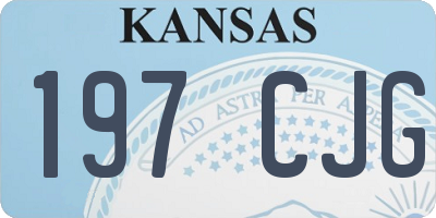 KS license plate 197CJG
