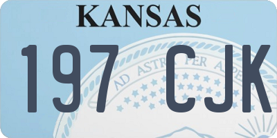 KS license plate 197CJK