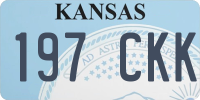 KS license plate 197CKK