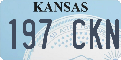 KS license plate 197CKN