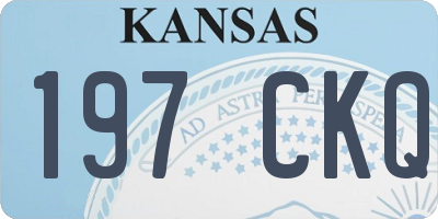 KS license plate 197CKQ