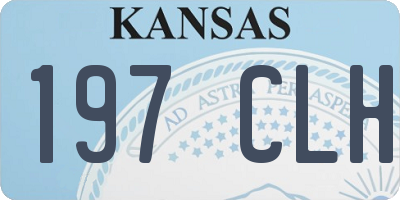 KS license plate 197CLH