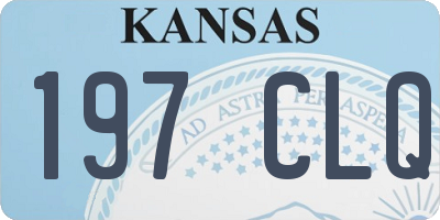 KS license plate 197CLQ
