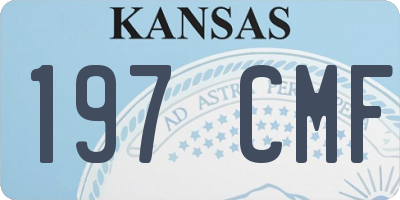 KS license plate 197CMF