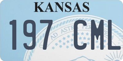 KS license plate 197CML