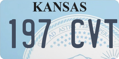 KS license plate 197CVT