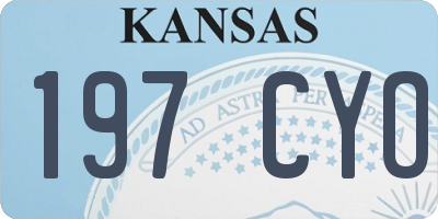 KS license plate 197CYO