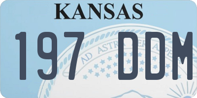 KS license plate 197DDM
