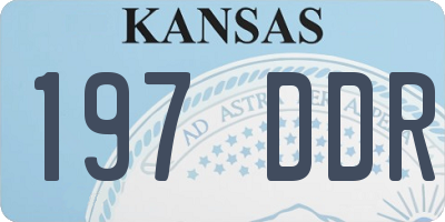 KS license plate 197DDR